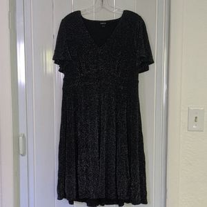 Torrid plus size sparkly black dress, size 2